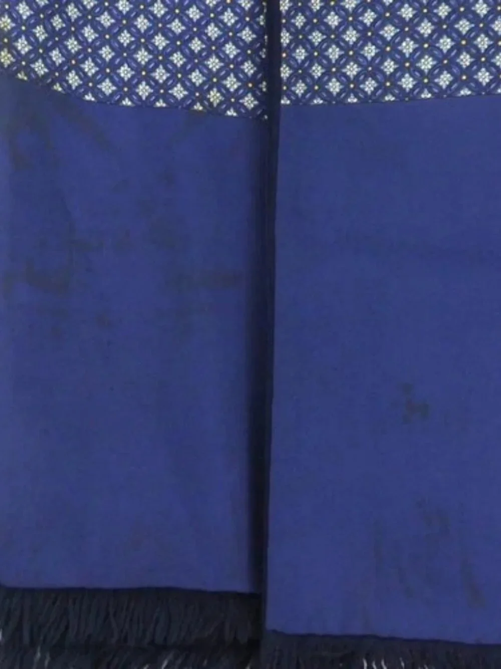 Auth HERMES Shawl Stole Scarf Navy/Multicolor Silk/Angola - e60719a - Picture 5 of 8